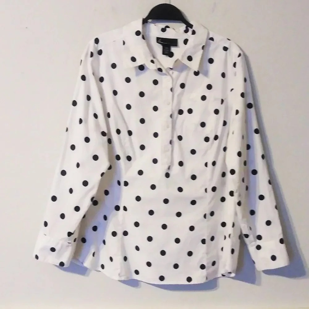 Lane Bryant Polka Dot Blouse